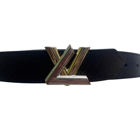 Louis Vuitton LV Twist Gold Silver 30MM Epi Leather Women’s Belt Size 32 - Picture 4 of 16